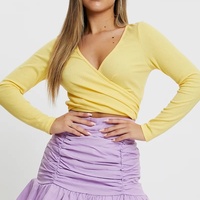 Pink Ruffle Fold Mini Skirt  - Thumbnail 6