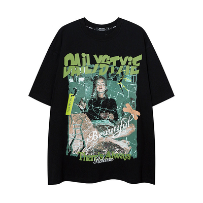 90's crackle print t shirt - Thumbnail 3