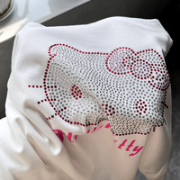 Kitty Cat Anime Rhinestone Short Sleeve T-shirt  - Thumbnail 7