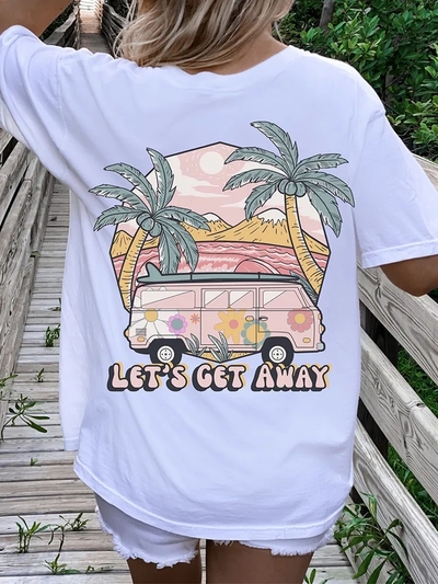 Caravan Print Short Sleeve T-shirt 