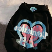 Bear Heart Print Hoodie  - Thumbnail 4