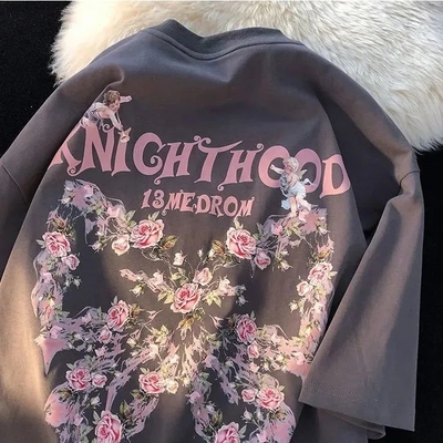 Butterfly print short sleeve t-shirt 