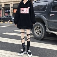 Pink Bear Cartoon Print Hoodie  - Thumbnail 6