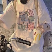 Gummy Bear Print Short Sleeve T-shirt  - Thumbnail 1