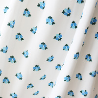 Blue Floral Puff Sleeve Mini Dress  - Thumbnail 9