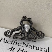Fantasy Gothic Octopus Pirate Silver Black Big Hair Clip Hair Accessories - Thumbnail 7