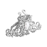 Fantasy Gothic Octopus Pirate Silver Black Big Hair Clip Hair Accessories - Thumbnail 6