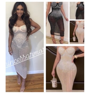 Rhinestone bodycon-td - Thumbnail 2