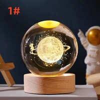 Birthday gift healing starry sky walk luminous crystal ball night light bedroom desktop decoration - Thumbnail 1