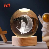 Birthday gift healing starry sky walk luminous crystal ball night light bedroom desktop decoration - Thumbnail 6