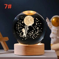 Birthday gift healing starry sky walk luminous crystal ball night light bedroom desktop decoration - Thumbnail 7