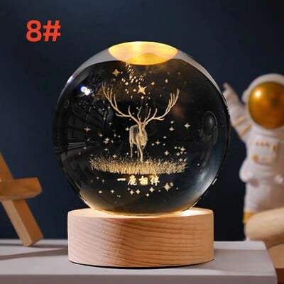 Birthday gift healing starry sky walk luminous crystal ball night light bedroom desktop decoration