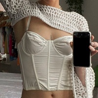 Crochet Knit Hollow Out Long Sleeve Shrug  - Thumbnail 9