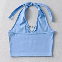 Heart Hollow Out V Neck Halter Top  - Thumbnail 7