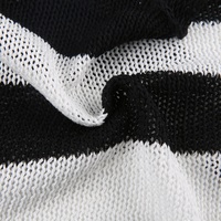 Black & White Crochet Long Sleeve Shrug - Thumbnail 8