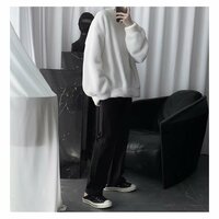 Faux Fluffy Lamb Crew Neck Sweater  - Thumbnail 7
