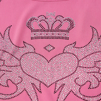 Pink Heart Rhinestone Tank Top - Thumbnail 6