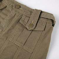 Brown Cargo Pocket Mini Skirt  - Thumbnail 6