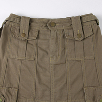 Brown Cargo Pocket Mini Skirt  - Thumbnail 7