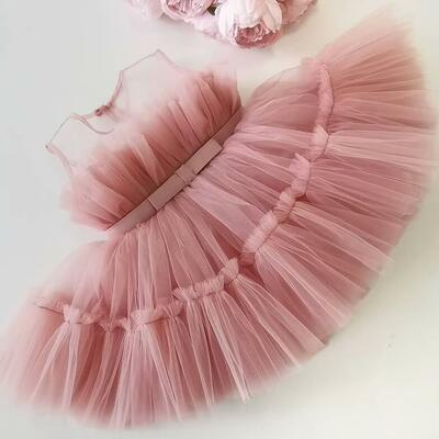Cute tulle flower girl dress for birthday party