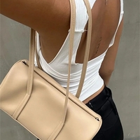 White Pleated Backless Tank Top  - Thumbnail 2