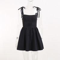 White Lace Up Backless Dress  - Thumbnail 7