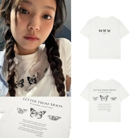 Butterfly Embroidery Short Sleeve T-shirt  - Thumbnail 2