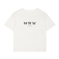 Butterfly Embroidery Short Sleeve T-shirt  - Thumbnail 4
