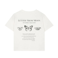 Butterfly Embroidery Short Sleeve T-shirt  - Thumbnail 3