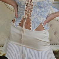 Low Waist Pleated Tennis Mini Skirt - Thumbnail 3