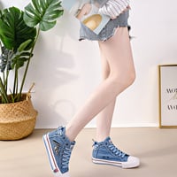 korean style all match sneakers high top canvas shoes - Thumbnail 7