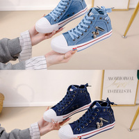 korean style all match sneakers high top canvas shoes - Thumbnail 8