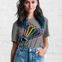 Kansas City Pridefest shuttlecock pride womens athletic - Thumbnail 2