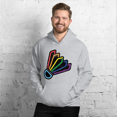 Kansas city pride fest shuttlecock unisex hoodie