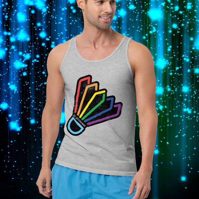 Kansas city pridefest shuttlecock unisex tank top
