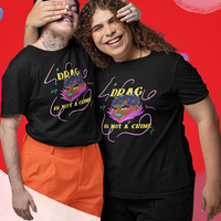 Drag is not a Crime Women's Black Relaxed T-Shirt - Thumbnail 1