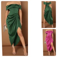 Off The Shoulder Fashion Dress-TD - Thumbnail 1