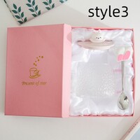 Tulip High Temperature Resistant Glass Water Cup Mug With Lid Spoon Household Coffee Cup - Thumbnail 3