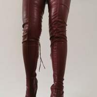 Women's High Back Platform High Boots Side Zipper Stiletto Heels Shoes Woman Big Size - Thumbnail 3