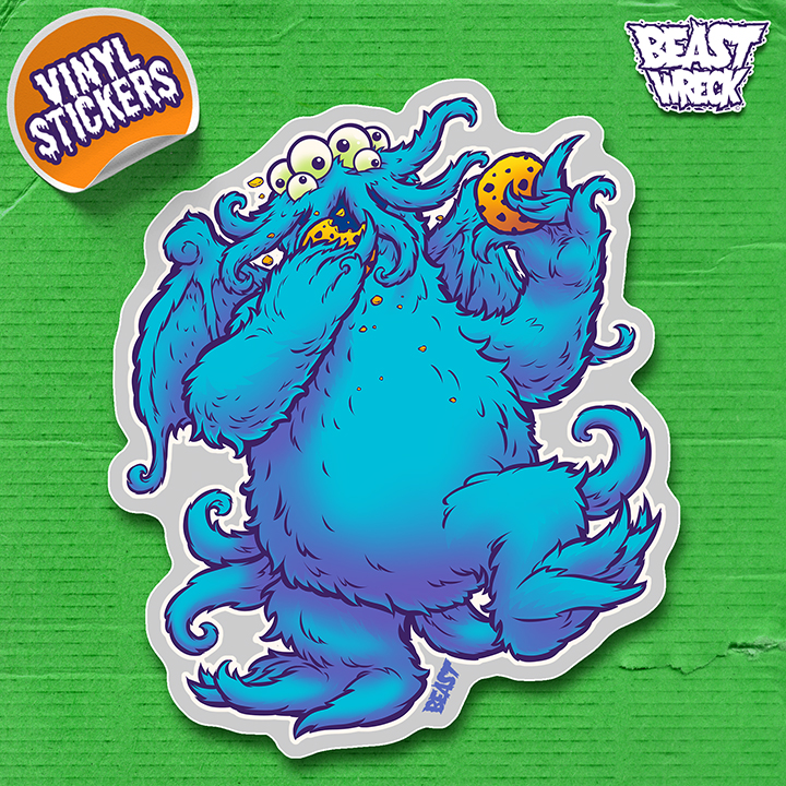 CTHOOKIE MONSTER Sticker · BeastWreck Stuff · Online Store Powered by