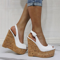 Women Platform Wedge Sandals Super High Heels Casual Simple Office Lady Shoes Fashion Summer Hot Sale - Thumbnail 1