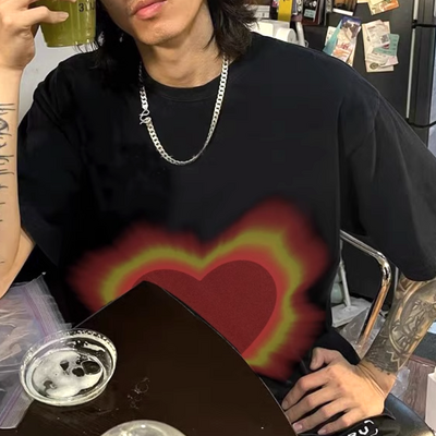 Heart on fire t shirt - Thumbnail 4