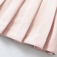 Pastel Pink White Black Cute Angel Double Belts Fresh Spring Summer High Waist Tennis Pleated Short Mini Skirt - Thumbnail 7
