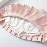 Pastel Pink White Black Cute Angel Double Belts Fresh Spring Summer High Waist Tennis Pleated Short Mini Skirt - Thumbnail 8