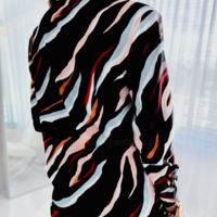 Women'S Fashion Contrasting Striped Printed Shirt - Thumbnail 2