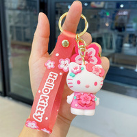Sakura Kuromi Cartoon Keychain - Thumbnail 5