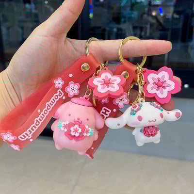 Sakura kuromi cartoon keychain - Thumbnail 4