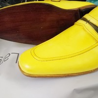 Men's Welcome Summer Lemon Leather Handmade Shoes - Thumbnail 2