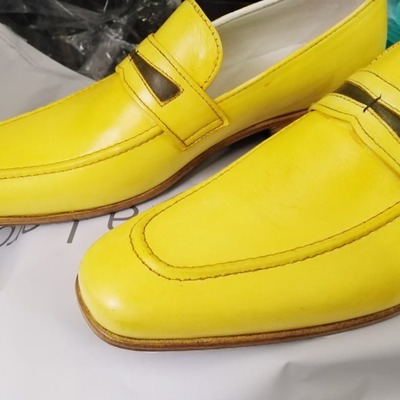 Men's welcome summer lemon leather handmade shoes