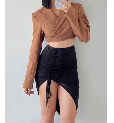 Temperament Tight Long Sleeve Dress Set